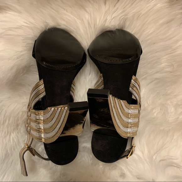 New! SALVATORE FERRAGAMO Lenny Mirror Sandals - Picture 16 of 16